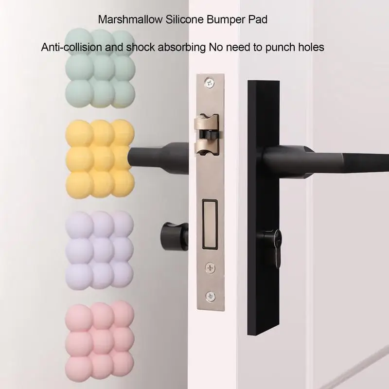 

Door Stopper Silicone Handle Bumpers Self Adhesive Protection Porte Pad Mute Stikcer Cotton Candy Square Wall Protector Pad