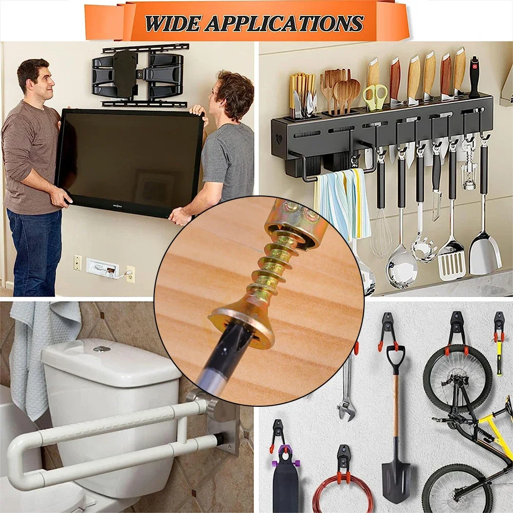 Heavy Duty Steel Wall Anchor Screws Kit Metal Tube Expansion Self Tapping Screw Drywall Drilling Plug Fastener Bolt Anchors drywall anchor kit drywall anchor steel wall anchor self tapping screws expansion bolt set expansion plugs