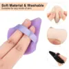 5/10/50Pcs Velvet Cosmetic Powder Puff Makeup Sponge Puff Dry Use Triangle Women Soft Smooth Beauty Washable Face Makeup Tools 4
