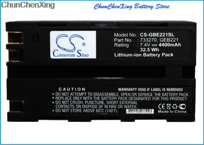 

Cameron Sino 4400mAh Battery GEB221, GEB90 for Leica ATX1200, ATX900,GPS900, GRX1200, GS20, Piper 100, 200, RX1200,RX900,SR20
