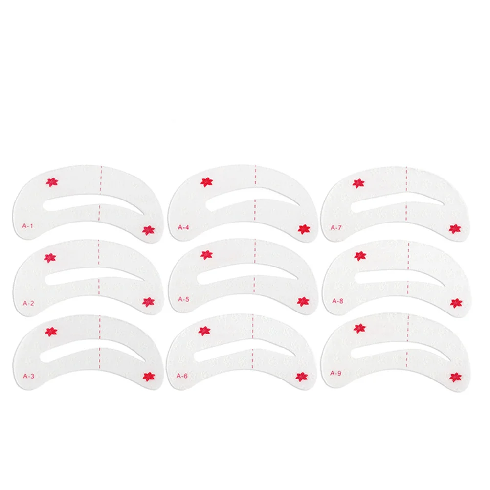 

WINOMO 9pcs Fashion Easy Eyebrow Shaping Stencils Make Up Thrush Tool Brow