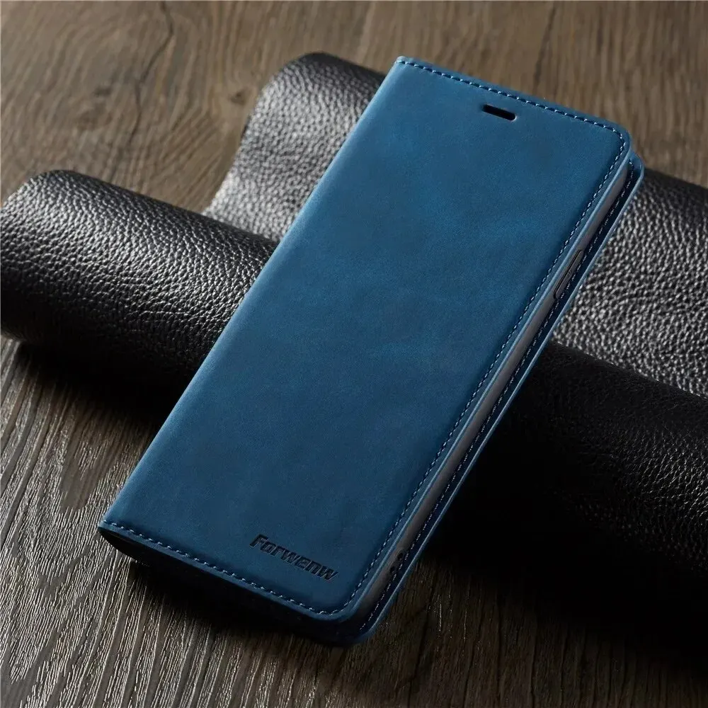 Luxurious Thin Suede Leather Wallet Case with Strong Magnetic Closure