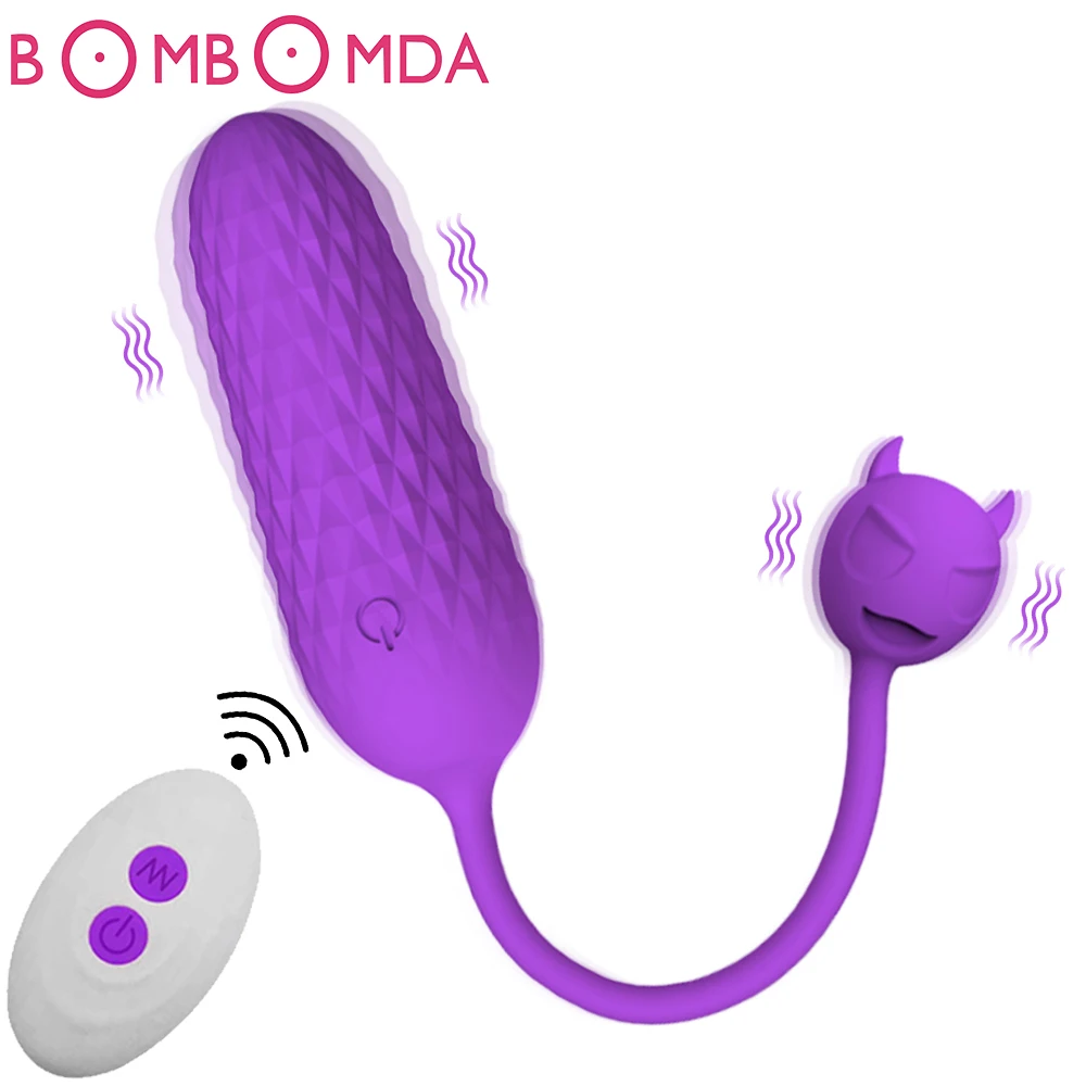 Ended Vibrator Doppel 10 Geschwindigkeit Vibrierende Ei Kugel Wireless Remote Nippel Klitoris Stimulation Weibliche Mas_voghion.com