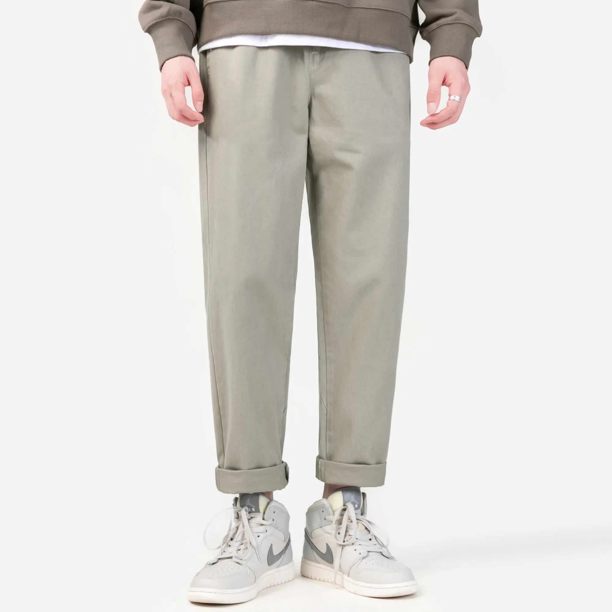 

New Men's Casual Pants Spring Autumn Elastic Long Trousers High Quality Male Casual Loose Cargo Pants for Men Clothing R25