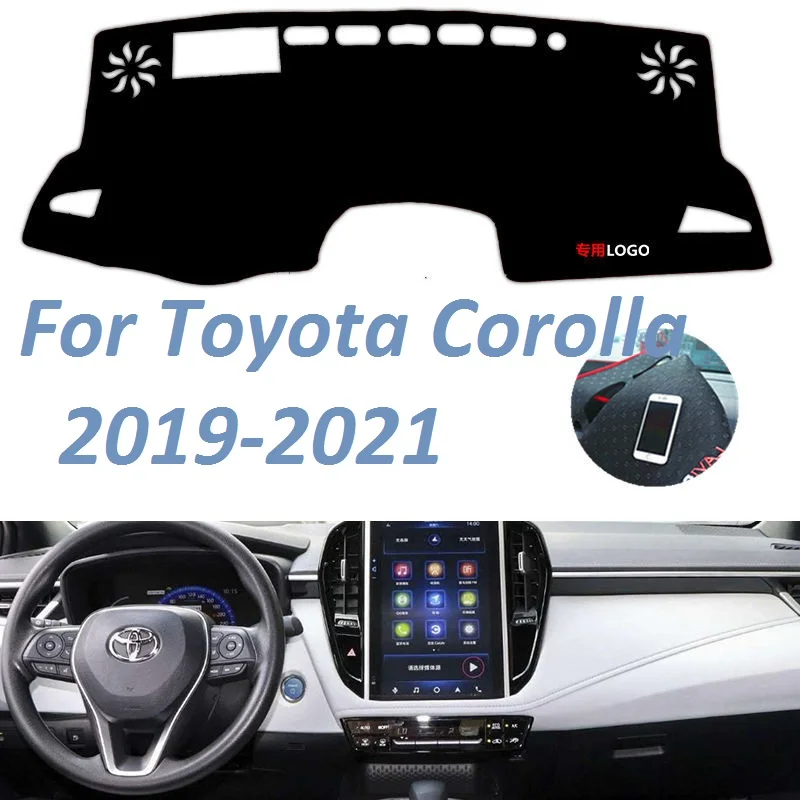 

For Toyota Corolla 2019 2020 2021 Left Right Hand Drive Non Slip Dashboard Cover Mat Sunshade Carpet Car Accessories