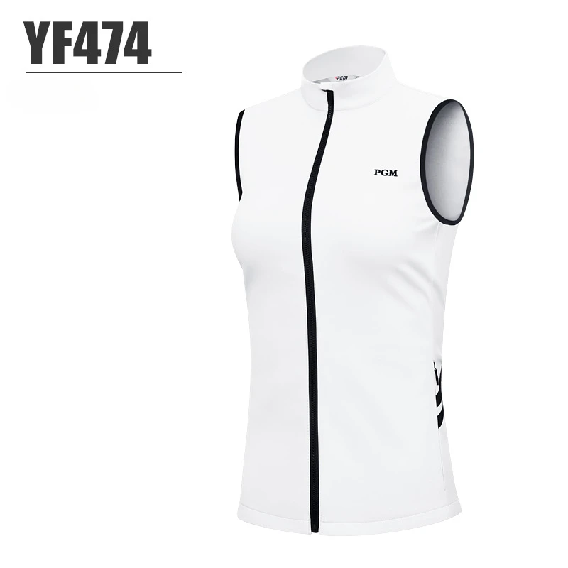 PGM Golf Women's Vest Autumn Winter Warm Clothing Sports and Leisure Fashion Ultra Lightweight Sports Lady Top YF474
