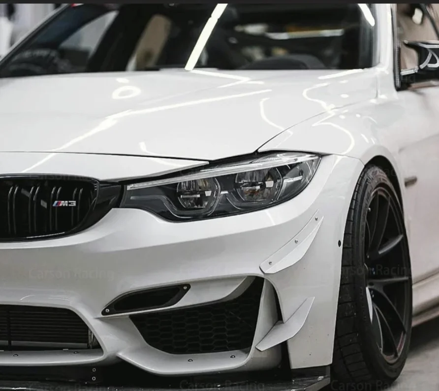 

4 шт., передний бампер из углеродного волокна для BMW F80 M3 F82 F83 M4 GT4