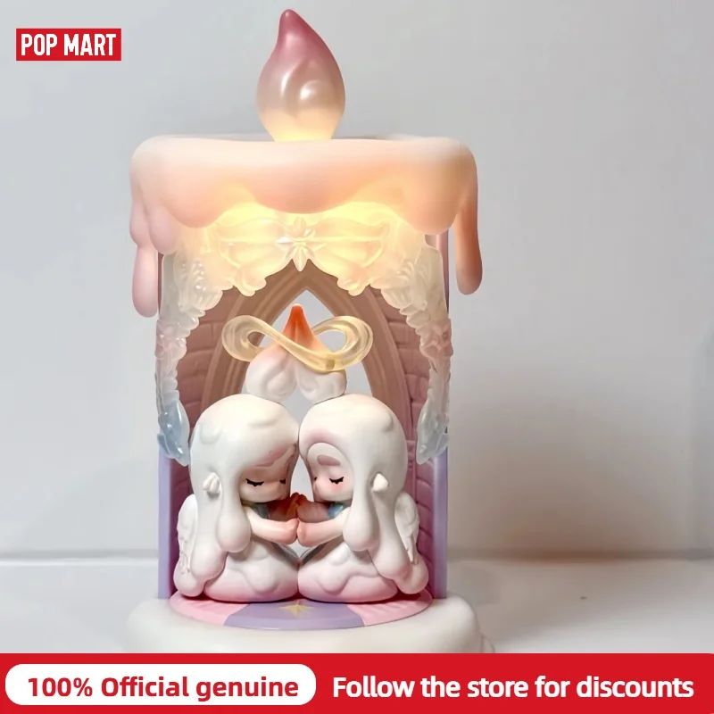 POPMART CHAKA 캔들라이트 완더 시리즈 블라인드 박스 귀여운 애니메이션 피규어 트렌디 장난감 데스크탑 장식품 미스터리 서프라이즈 박스 선물