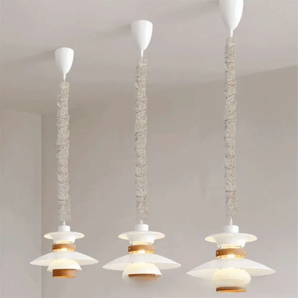 4/6피트 코드 커버 리넨 패브릭 사무실/가정용 샹들리에 체인 커버 전선 보호대..