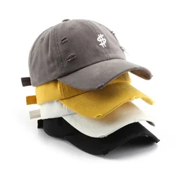 Men's Hole Letter Baseball Hat Outdoor Sport Baseball Cap Washed Cotton Caps For Women Gorras Casquette Dad Hat Trucker Cap