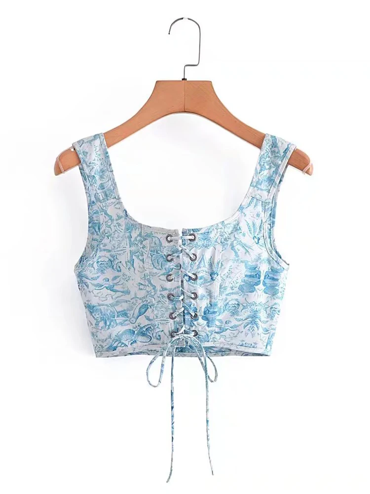 Corset Top Flowers French Corsets Camisole Tanks Camis Women