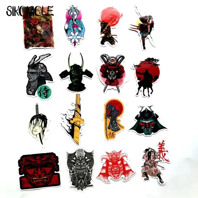 10/30/65pcs Japan Samurai Bushido Spirit Art Stickers DIY Mobile Phone Laptop Guitar Suitcase Skateboard Bike Decals Stickers F5 5