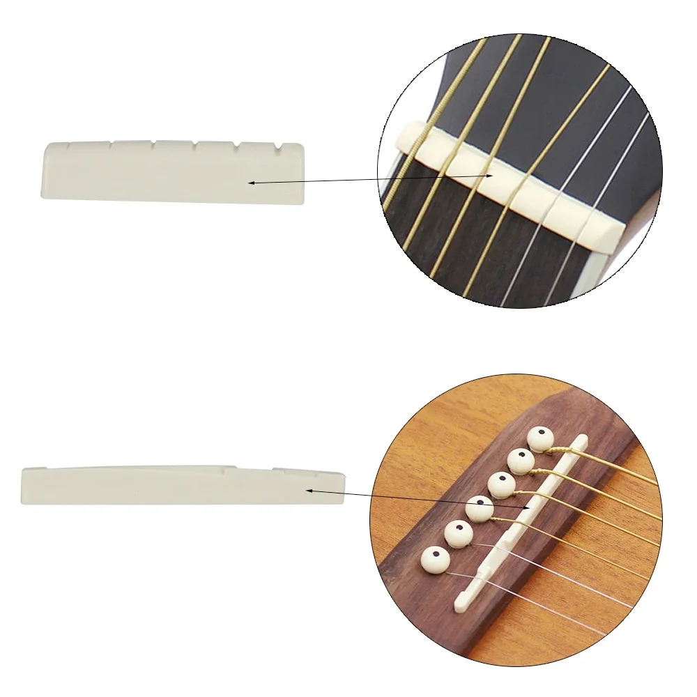 Guitar bridge saddle and nut 6 string acoustic guitar musical instrument replacement parts accessories