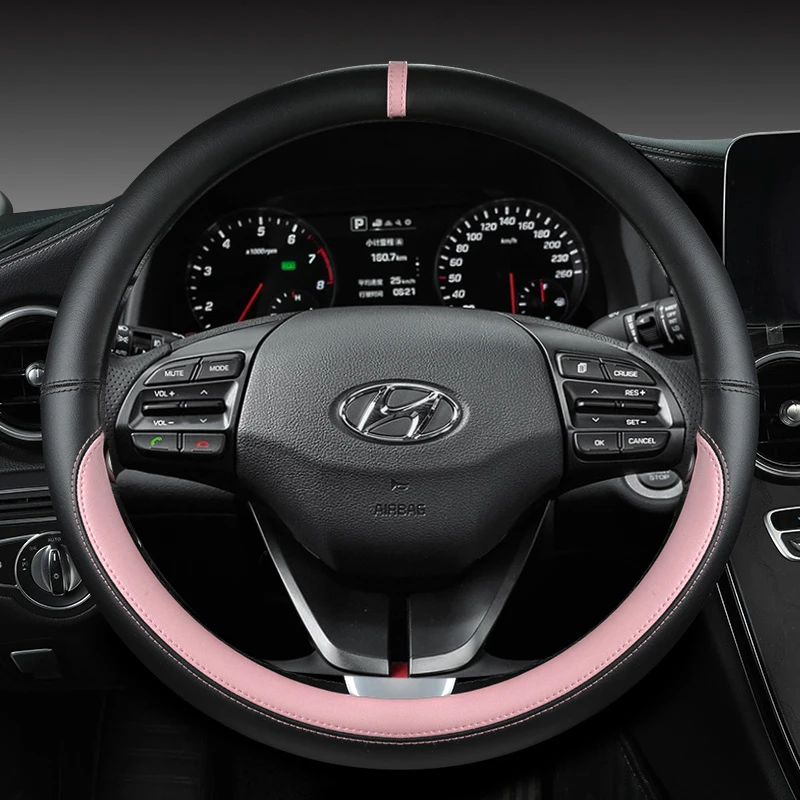 Auto Lenkrad Abdeckungen 38 cm Für Hyundai i30 Creta Tucson ix35 Solaris Elantra Santa Fe Kona i40 Palisade Auto Zubehör – Detail 10
