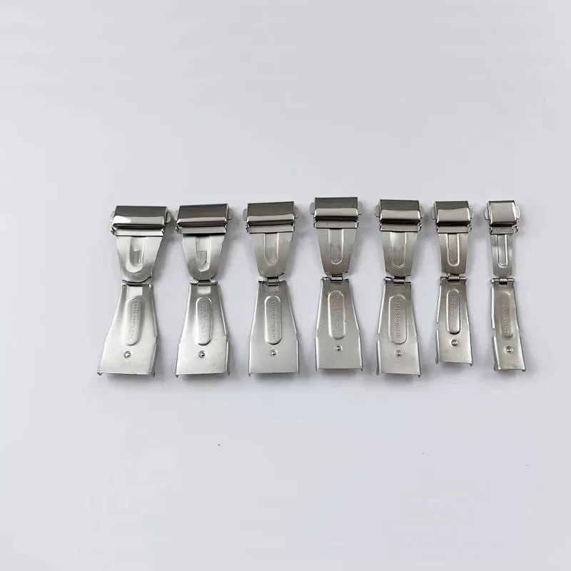 Set of 5 Stainless Steel Solid Folding Butterfly Watch Clasps (9-22mm)