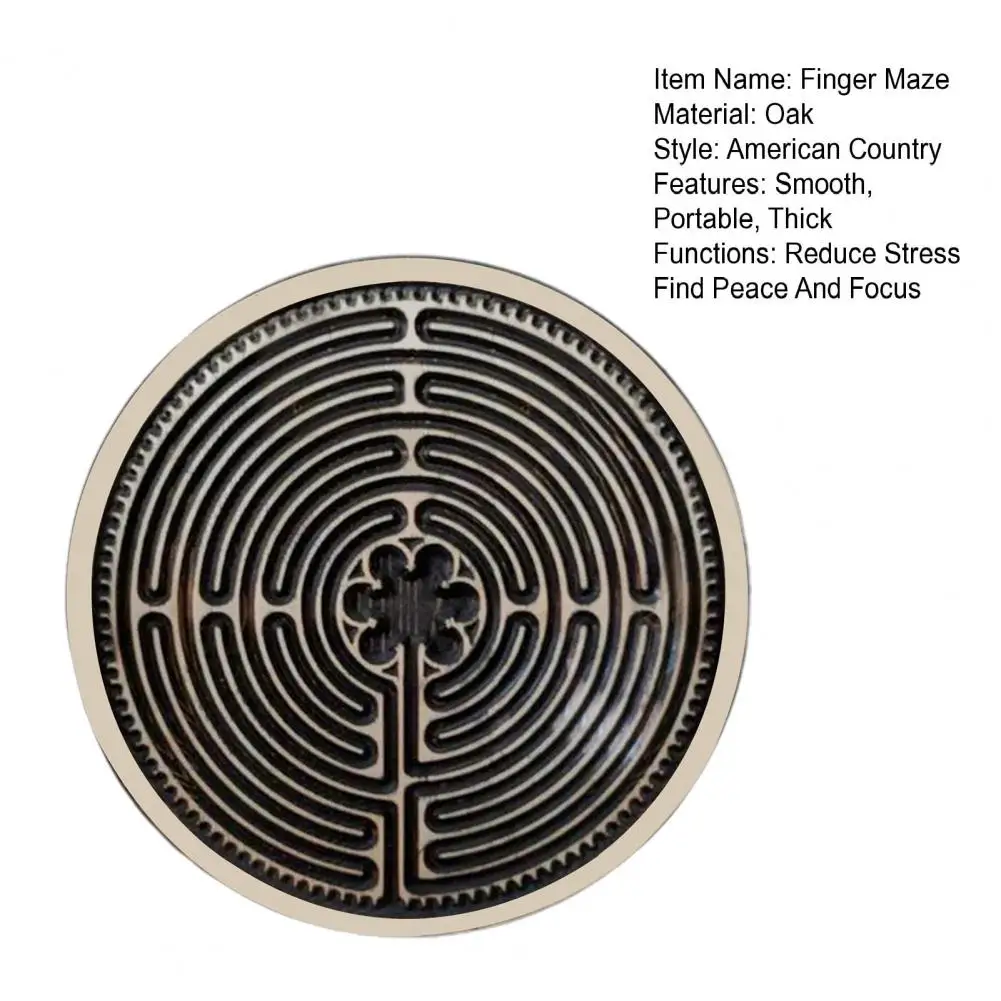 20cm Finger Maze Wooden Handcrafted Reduce Stress Find Peace And Focus Meditation Finger Labyrinth Friends Gift Prayer Tools