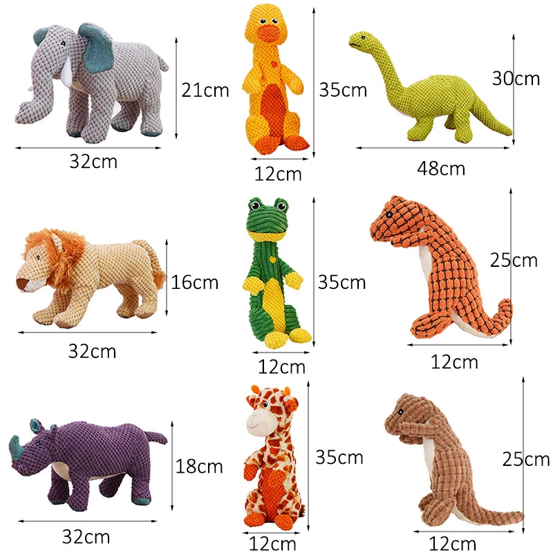 Fleece Large Dinosaur Toys Giant Dogs Pets Interactive Dog Toys