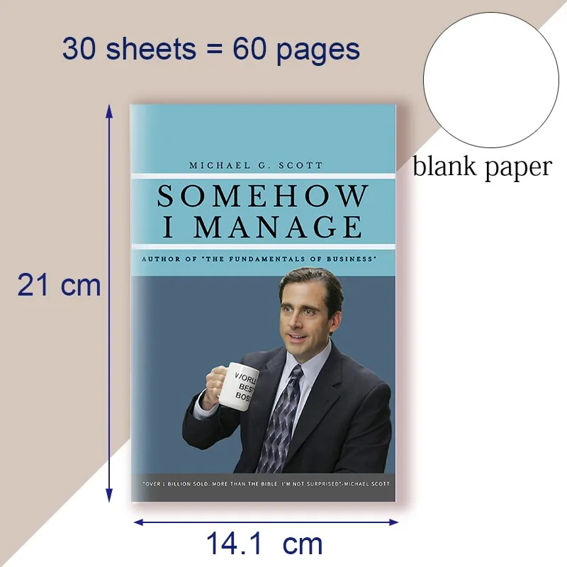 دفتر ملاحظات مقاس A5 مع اقتباس مايكل جي سكوت - كيف...