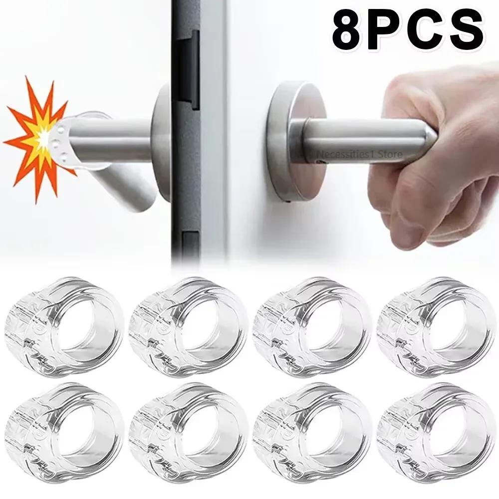 8pcs Silicone Door Stopper Door Stopper Bumpers Wall Furniture Protection