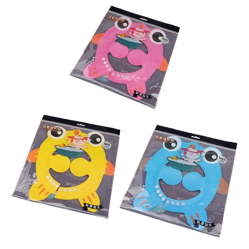 

Adjustable Baby Shower Shampoo Cap Fish Shape Wash Hair Shield Hat for Baby Bathing Protection Toddler Children Shower Head Cove