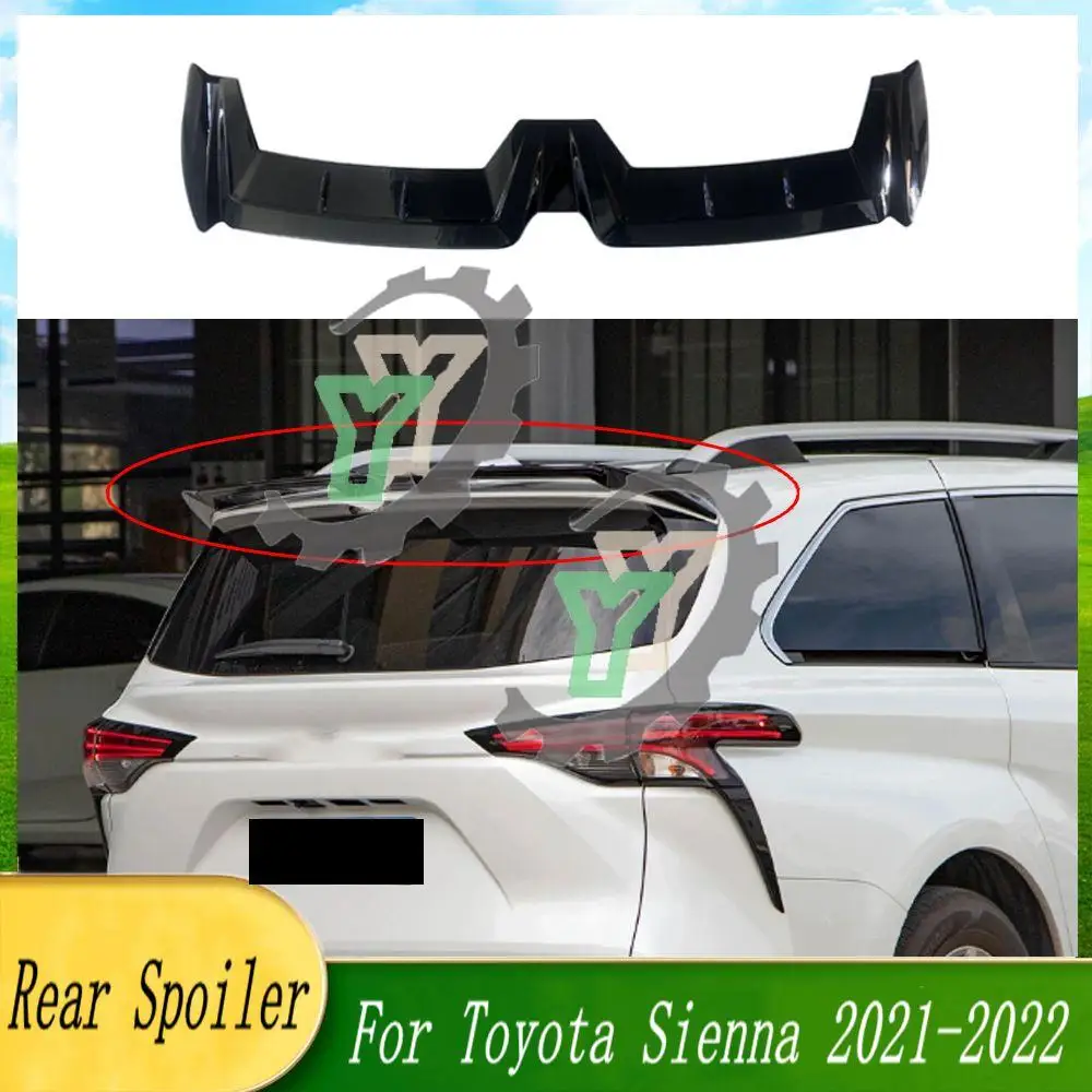 

21 22 High Quality ABS Plastic Rear Roof Spoiler Trunk Wing Lip Boot Cover For Toyota Sienna 2021 2022 Car Accessories