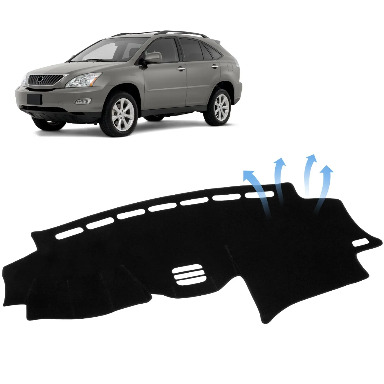 Lexus RX330 용 대시 보드 커버 매트 2004-2006 RX350 2007-2009 RX400h 2006-2008 액세서리 눈부심 방지 UV 미끄럼 방지 보호 장치 인테리어