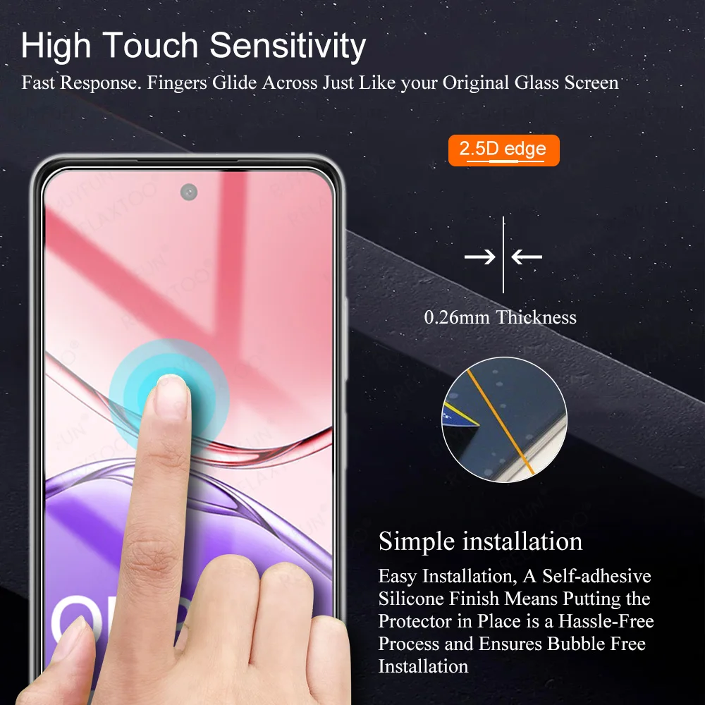 Premium 5-Pack Tempered Glass HD Screen Protector with Full Glue Attachment