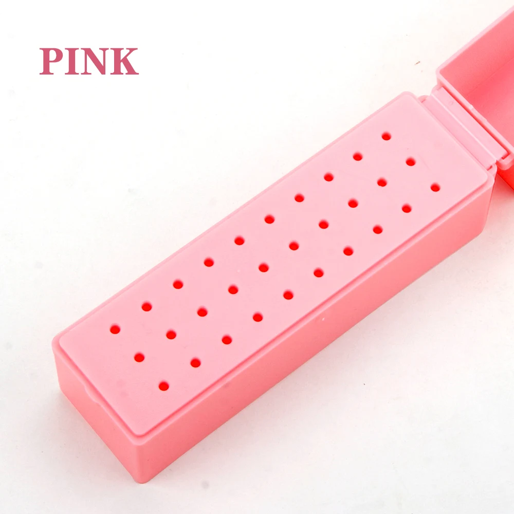 Nail Drill Bits Storage Box 30 Holes Nail Grinding Head Holder Stand Display Container Milling Cutter Manicure Organizer Stand