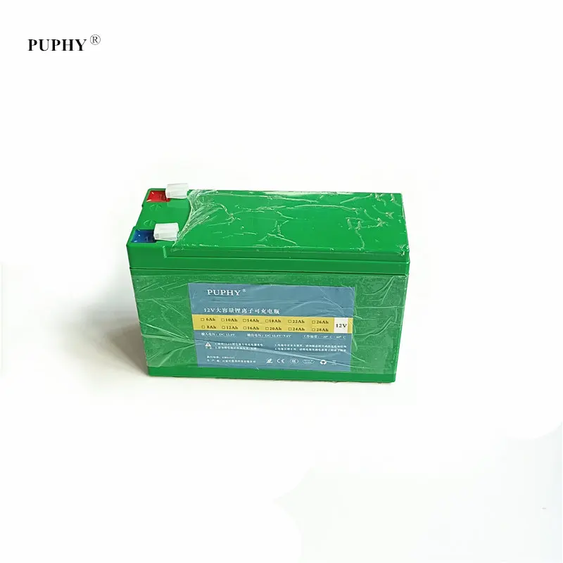 

PUPHY® High quality 12V 28AH-10AH Li-ion battery power sprayer child's cars monitors UPS LED light outdoor portable power bank