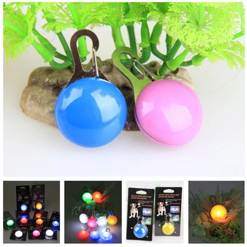 

LED Pet Dog Collar Pendant Night Safety Luminous Pedant Light 1PC Dogs Supplies