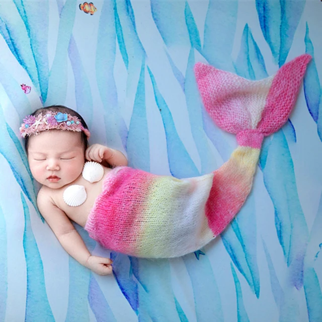 Baby Clothes Hand Made Fish Cocoon Outfit Newborn Photo