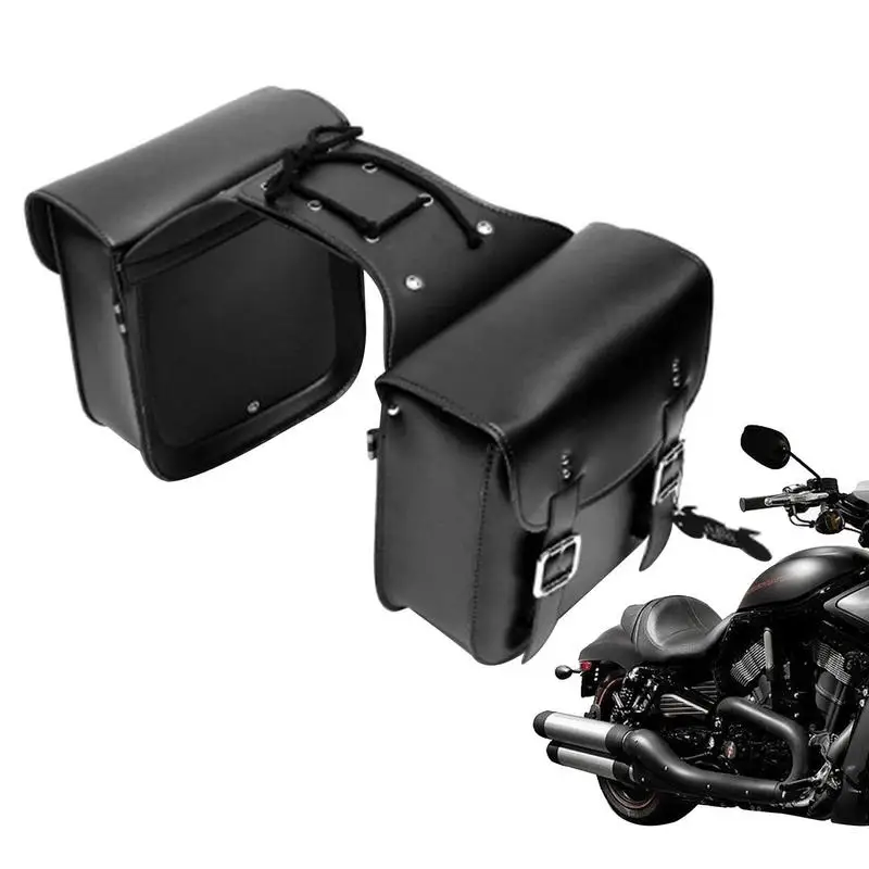 

Large Capacity Saddle Bag For Motorcycle Accessories Leather Side Tool Bag Luggage Travel Pouch Waterproof Saddlebag