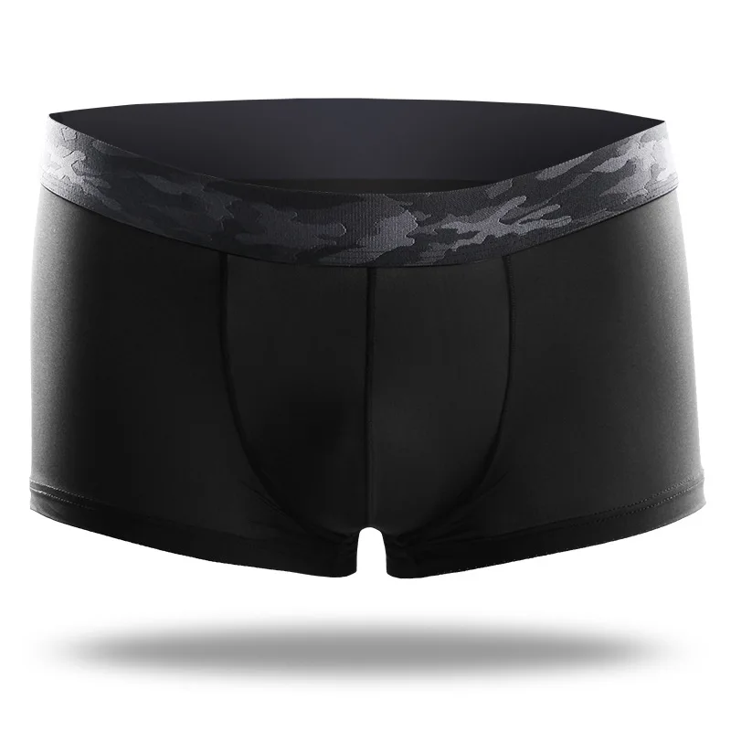 

Sexy Underwear Men's Boxer Shorts Hombre Thin Ice Silk Panties Man Breathable U Convex Pouch Underpants Male Cueca Calzoncillos