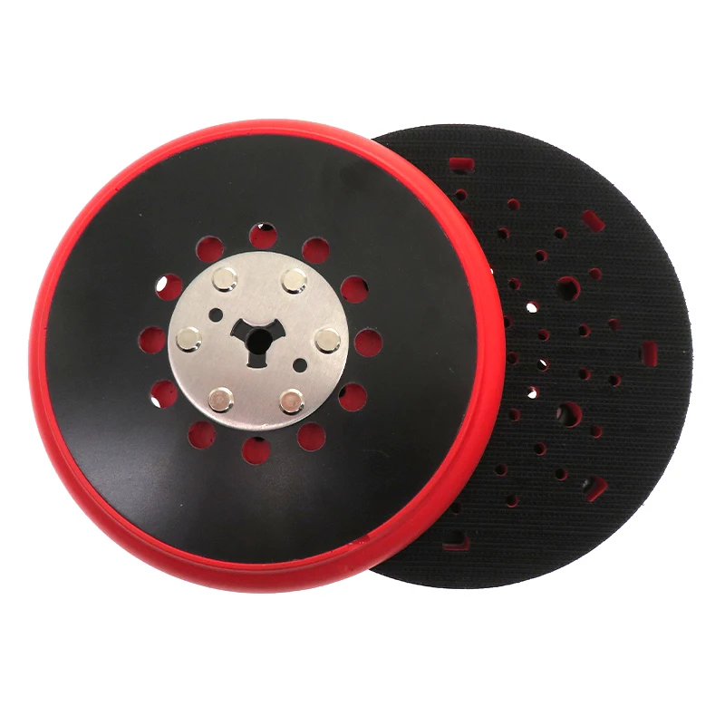 6 Inch 72 Holes 150mm Replacement Round Backing Pads Medium Hook-and-Loop Multi-Holes Sanding Pad for BOSCH RSM6045