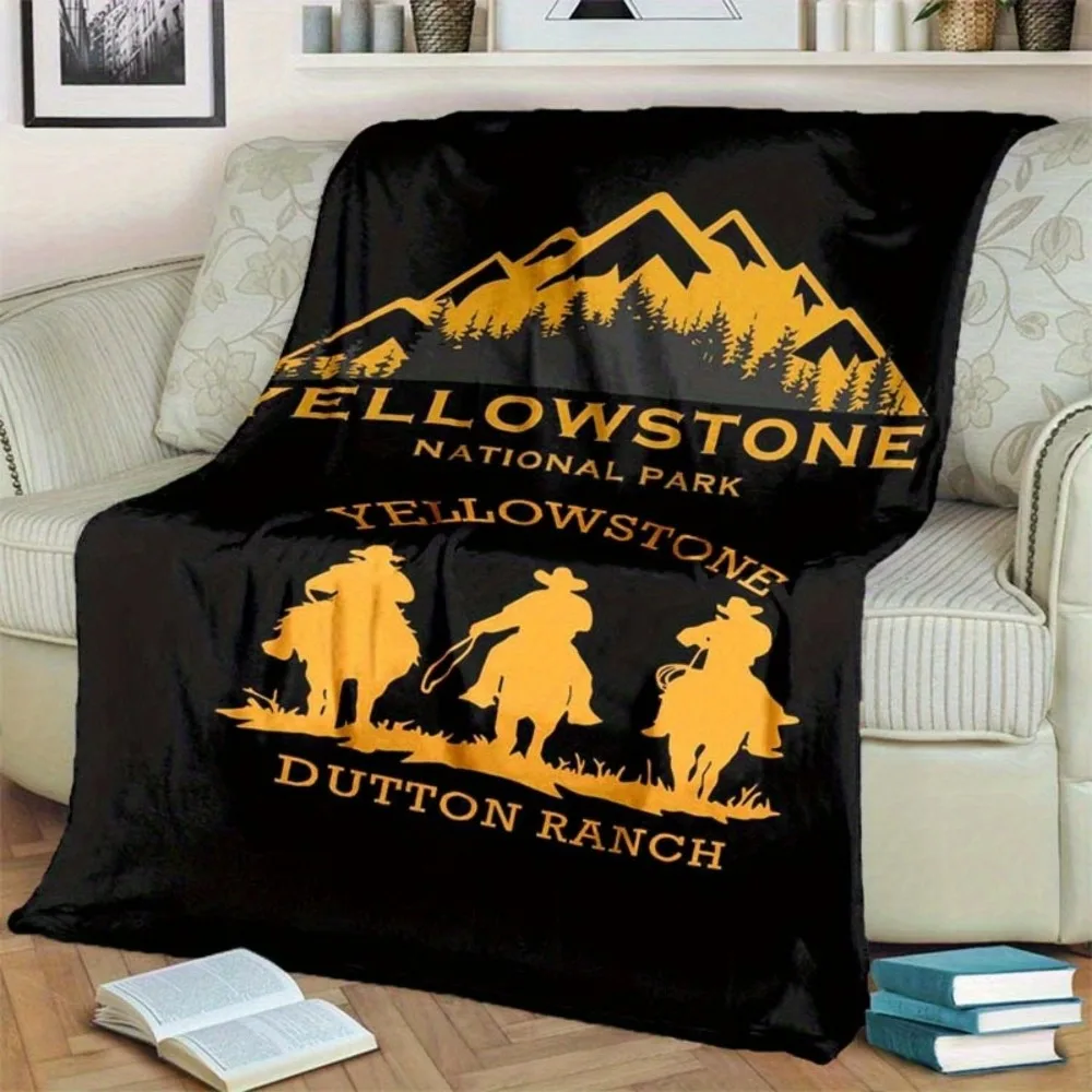 60 X 80inch Yellowstone Cowboy-themed Soft Comfort Blanket - Outdoor Lover, All Year Round, Hand or Machine Washed 4
