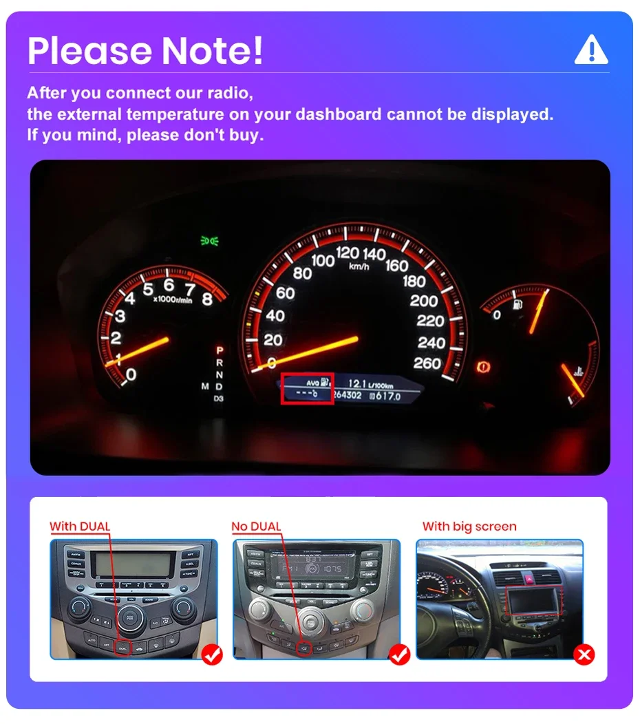 2K QLED Bildschirm Auto Radio Für Honda Accord 7 2003-2008 Drahtlose CarPlay Android Auto Multimedia autoradio – Detail 1