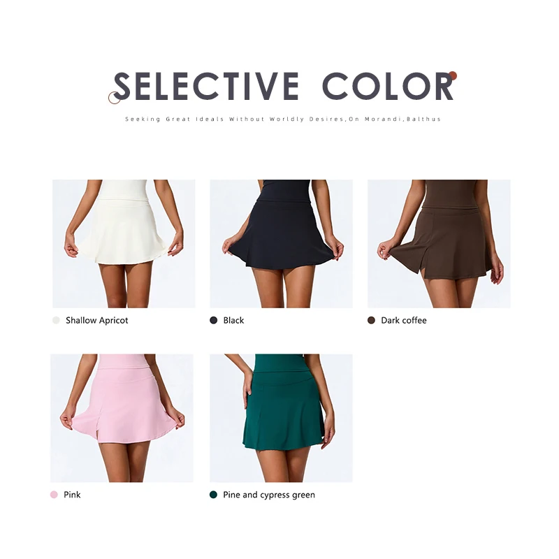 Hearuisavy Sports Skirt Woman High Waisted Workout Yoga Golf Skirt Quick Dry Breathable Short Skirt Casual Running Female Skorts - תמונה 3