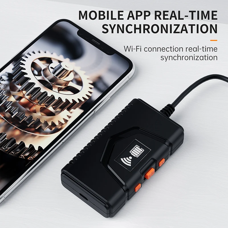 Wireless Endoscope 1080P HD WiFi Inspection Borescope IP67 Waterproof Endoscope Camera with LED Light for Android IOS Smartphone 6