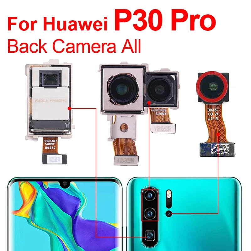 

P30 Front Rear Back For Huawei P30 Pro Main Facing Small Camera Module Flex Replacement Parts