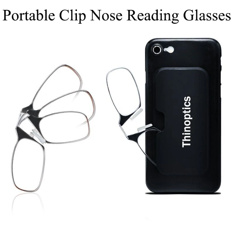Portable Ultrathin Clip Nose Reading Glasses Unisex Legless Nose Clip