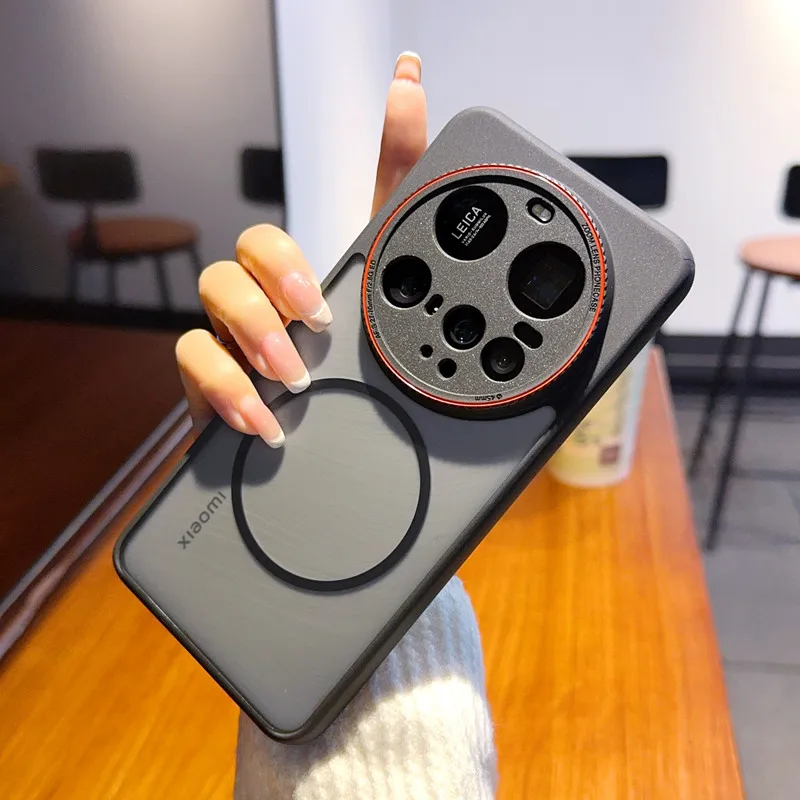 For Xiaomi 15 Ultra Case Luxury Armor Matte Magnet Magsafe Phone Cover For Xiaomi MI 15 Ultra Lens Ring Wireless Charging Shell 3