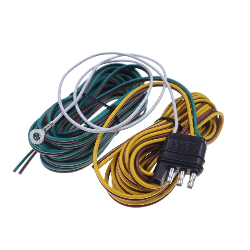 

Car trailer connector accessories 4-pin 25 foot trailer plug provided by the manufacturer for American style trailers