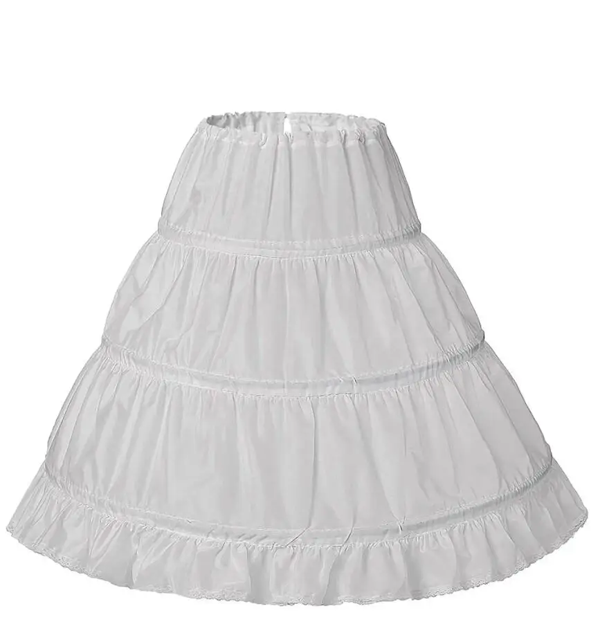 

Белая подъюбник для детей, юбка кринолин, Cancan Slip Mariage, 3 обруча, свадебные аксессуары, Нижняя юбка, подъюбник для платья для девочек