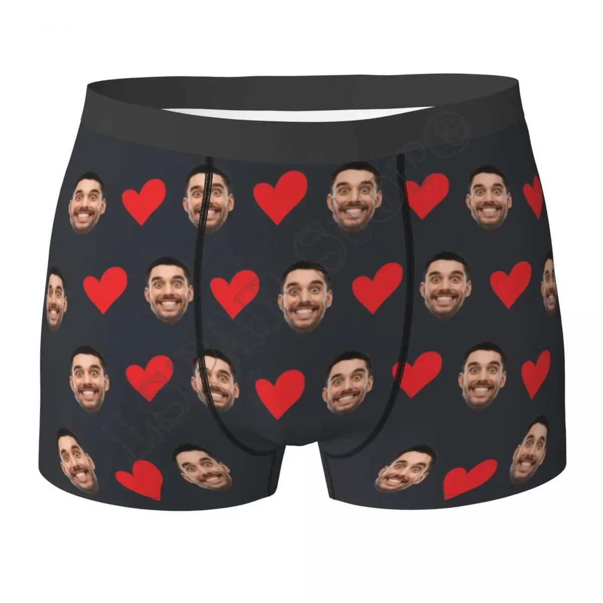 

Personalized Face Photo Underwear Custom Heart Boxer Briefs Men Briefs Gift For Husband Anniversary Gift for Dad