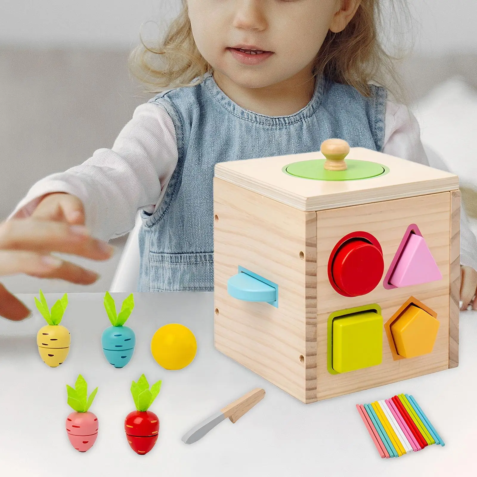 

Shape Sorting Cube Toy Box Early Developmental Baby Activity Cube for Birthday Activity Creativity Imagination Coordination