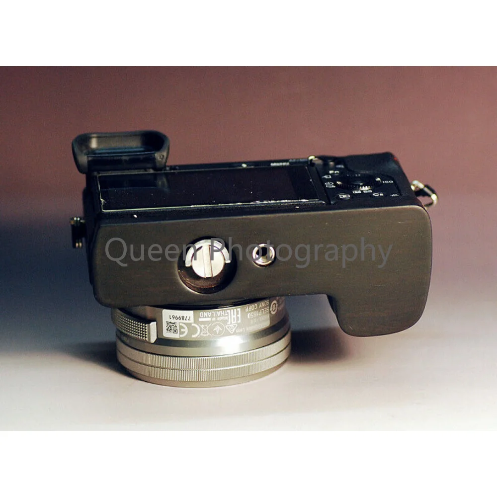 Impugnatura In Legno Di Ebano L Piastra Per Sony Alpha A6300 A6000 Treppiede Per Fotocamera Nero Fatto A Mano Sgancio Rapido Ravevendesc