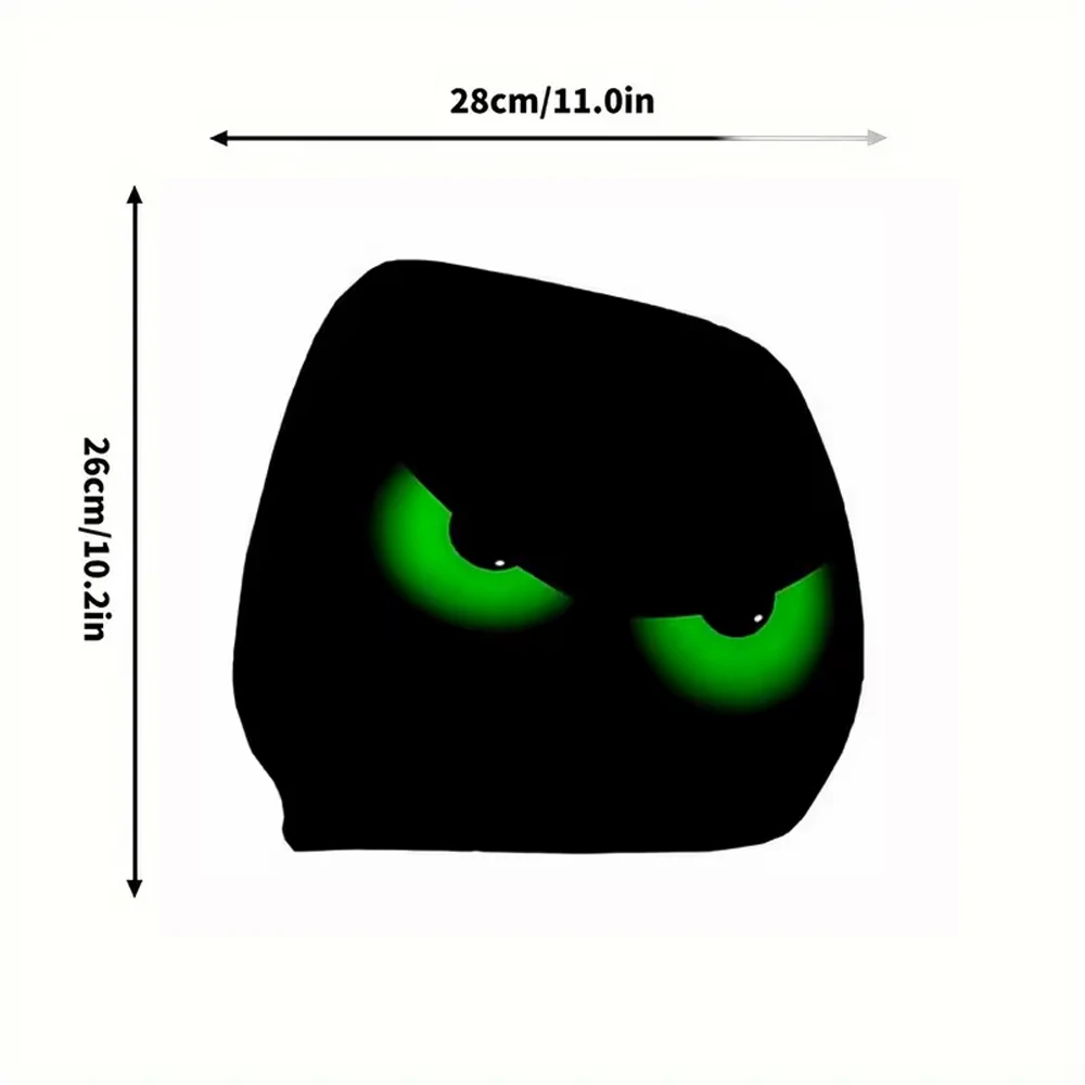2PCS Schwarz Fluoreszierende Auge Auto Kopf Kissenbezug, doppelseitig Gedruckt Auto Innen Personalisierte Dekoration Auto Kissenbezug – Detail 4