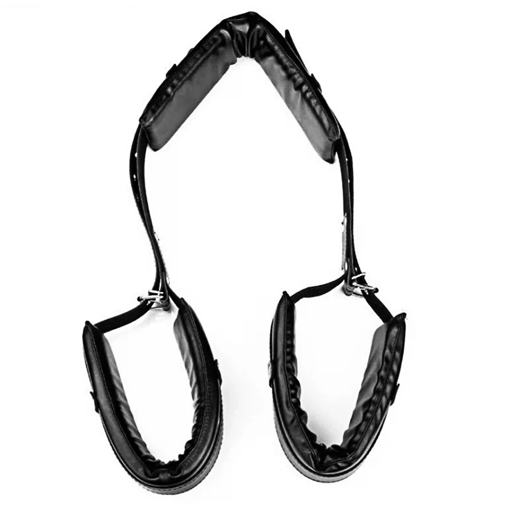 Sexy Leather Bondage Kits Adults Sex Toy Set for Women Men Handcuffs Ankle Cuffs Fetish Slave Collars Adult Bed Games
