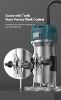 800W Electric Trimmer 33000RPM Compact Wood Router Tool Copper Motor 6-Speed Adjustable Woodworking DIY Trimming Milling Machine 2