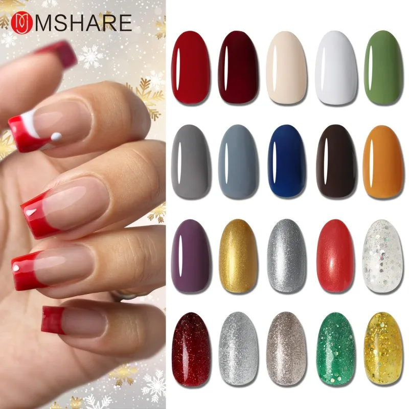 MSHARE Milky White Gelish Nail Polish Jelly Semi-Permanent Varnish Hybrid Enamel Nude UV Led Lamp Nails Art 10ml